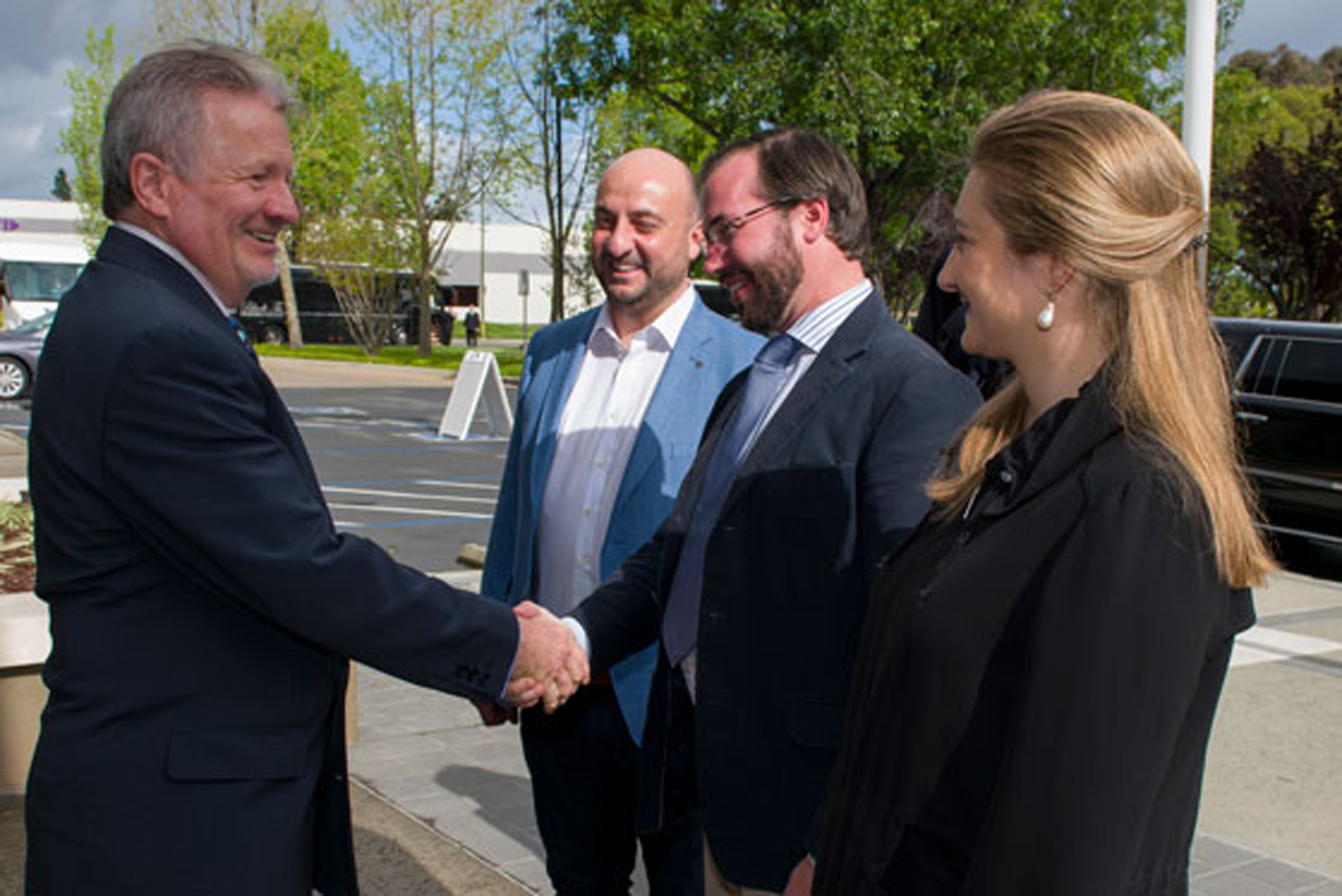 Bill Diamond greets Luxembourg Royals