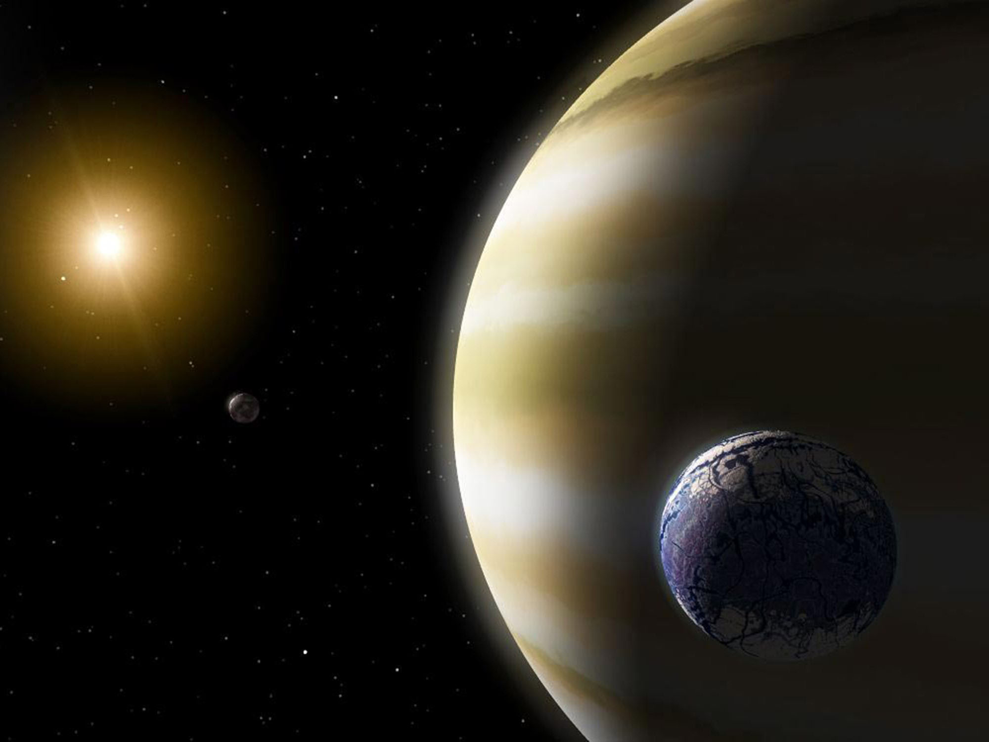 Artist depiction of a gas giant.  NASA/JPL-Caltech