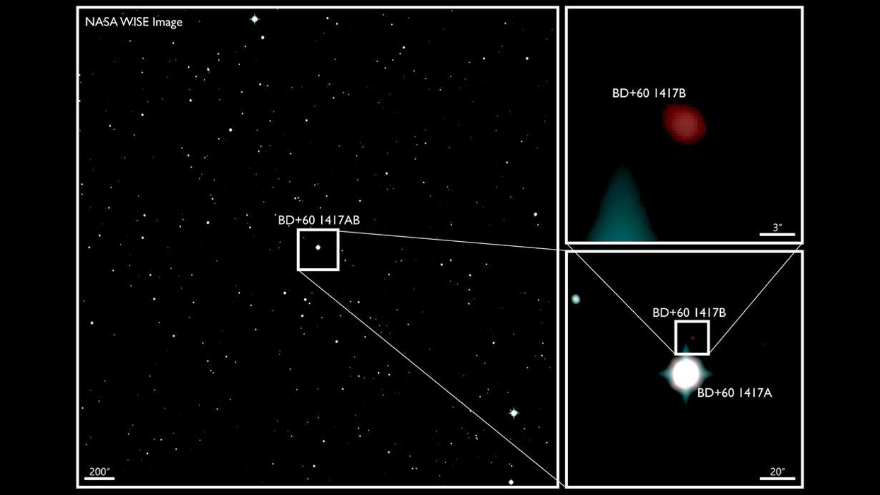 NASA WISE image of the BD+60 1417AB system