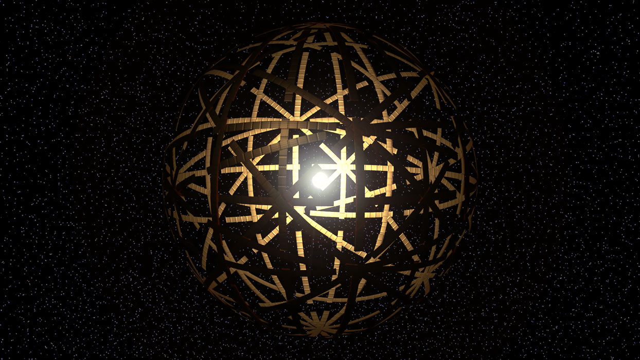 A Dyson Swarm Superstructure (Illustration)