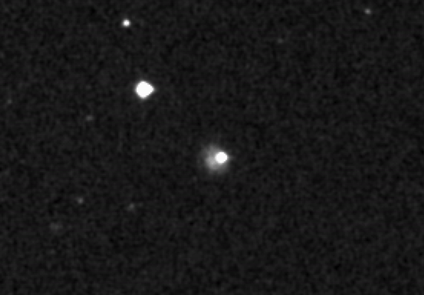Moment of DART impacting the asteroid. Taken by Bruno Payet.
