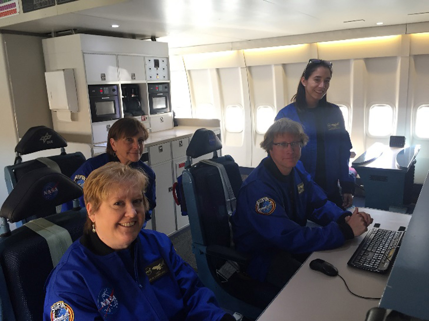 AAAs at the educators' console aboard SOFIA