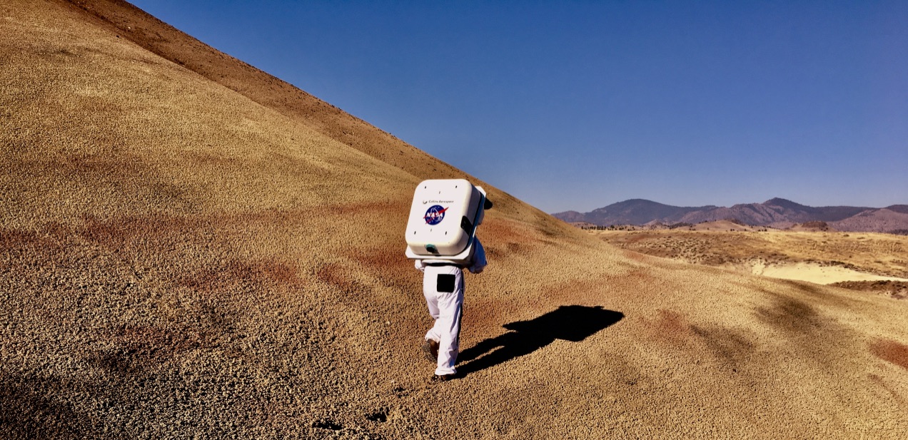 Spacesuit view from the back