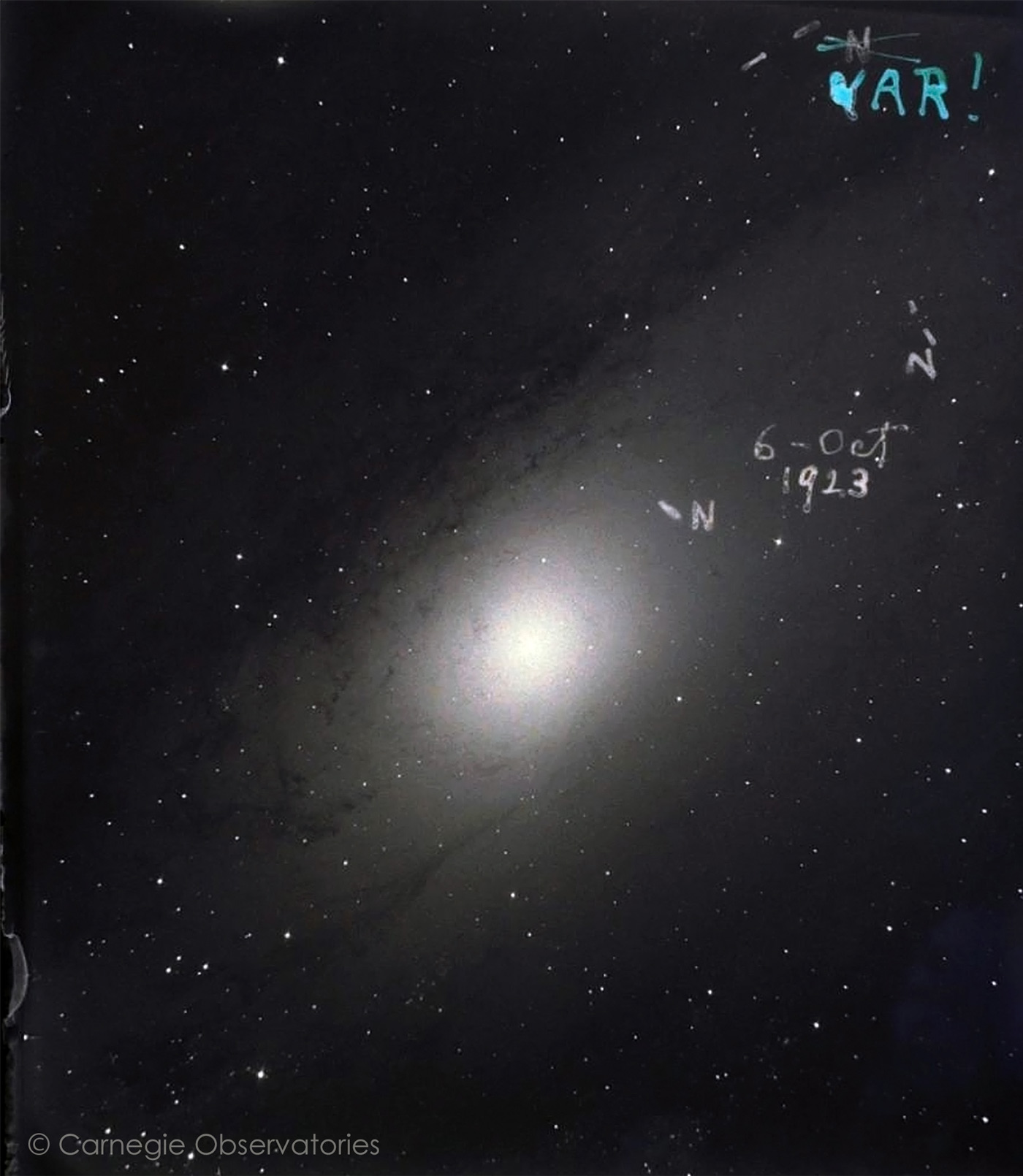 Hubble's image from the 100-inch telescope