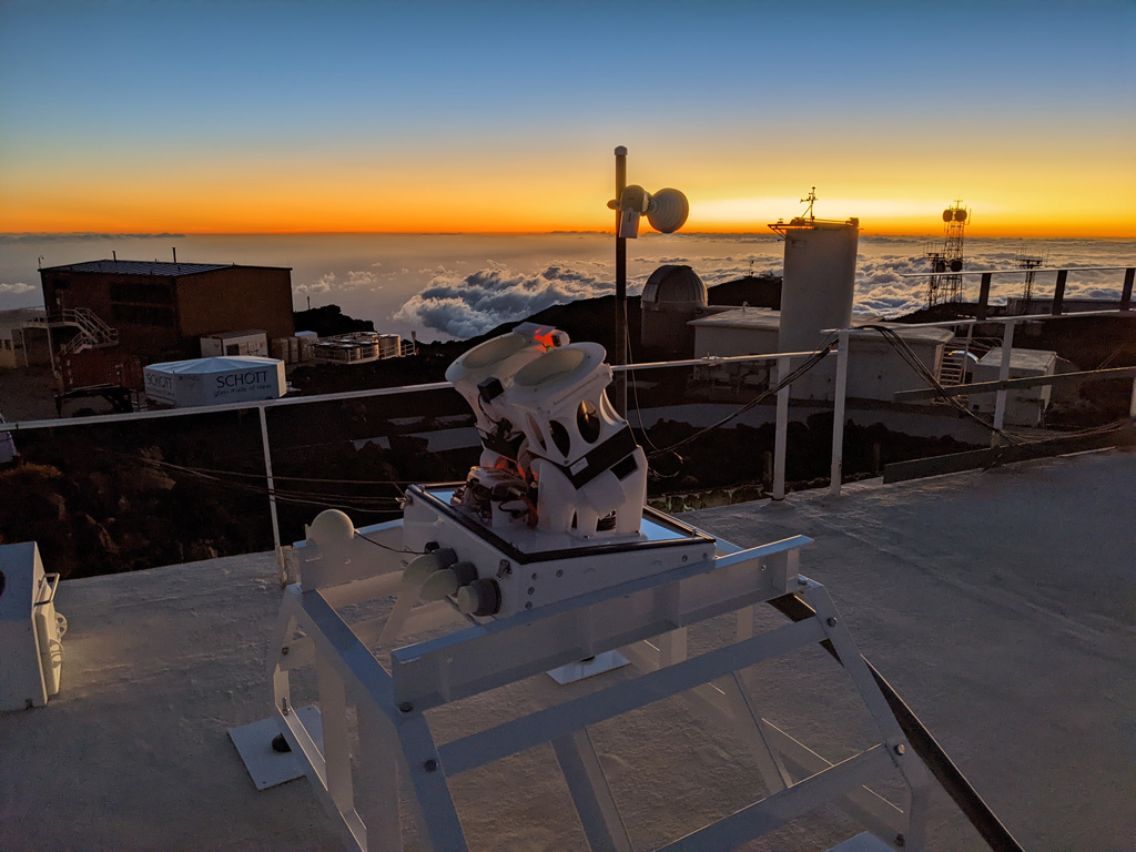 LaserSETI during Sunset at Haleakala