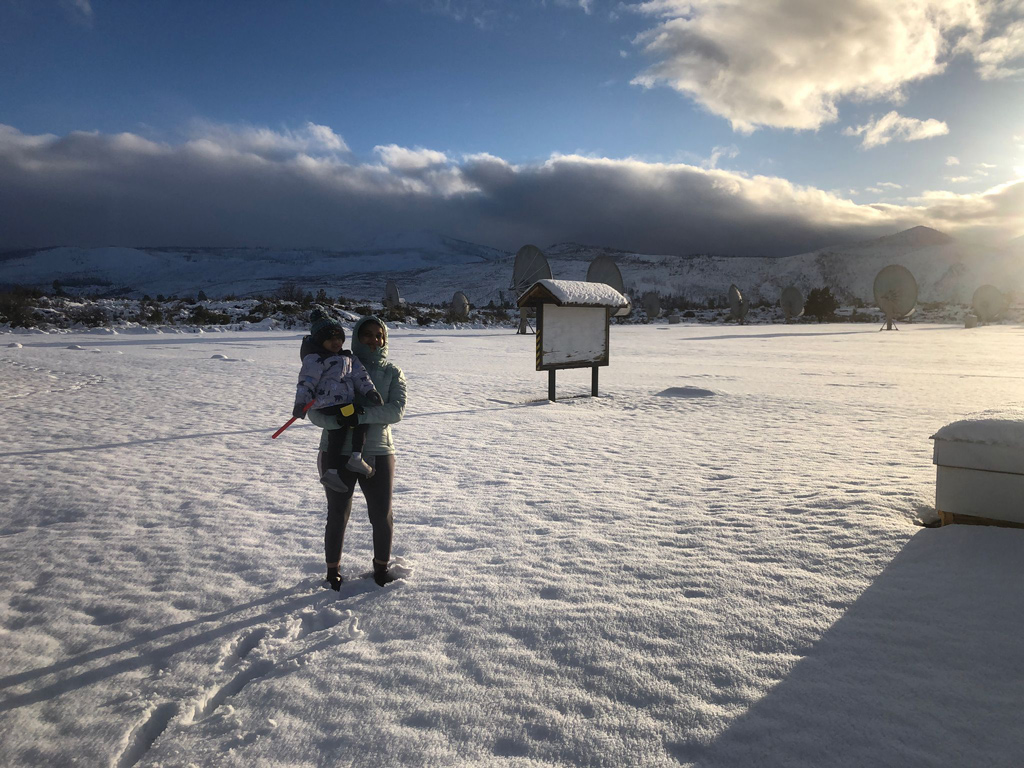 Vishal's Family at the snow capped ATA