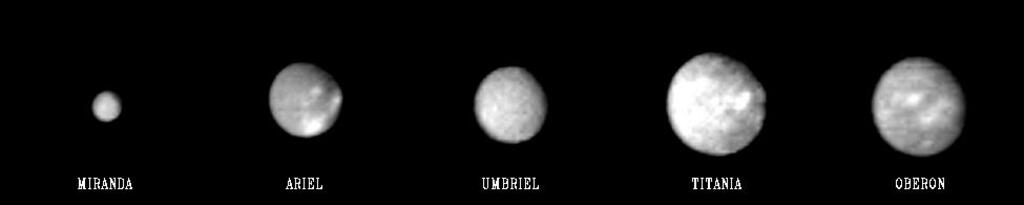 Black and white images of Uranus
