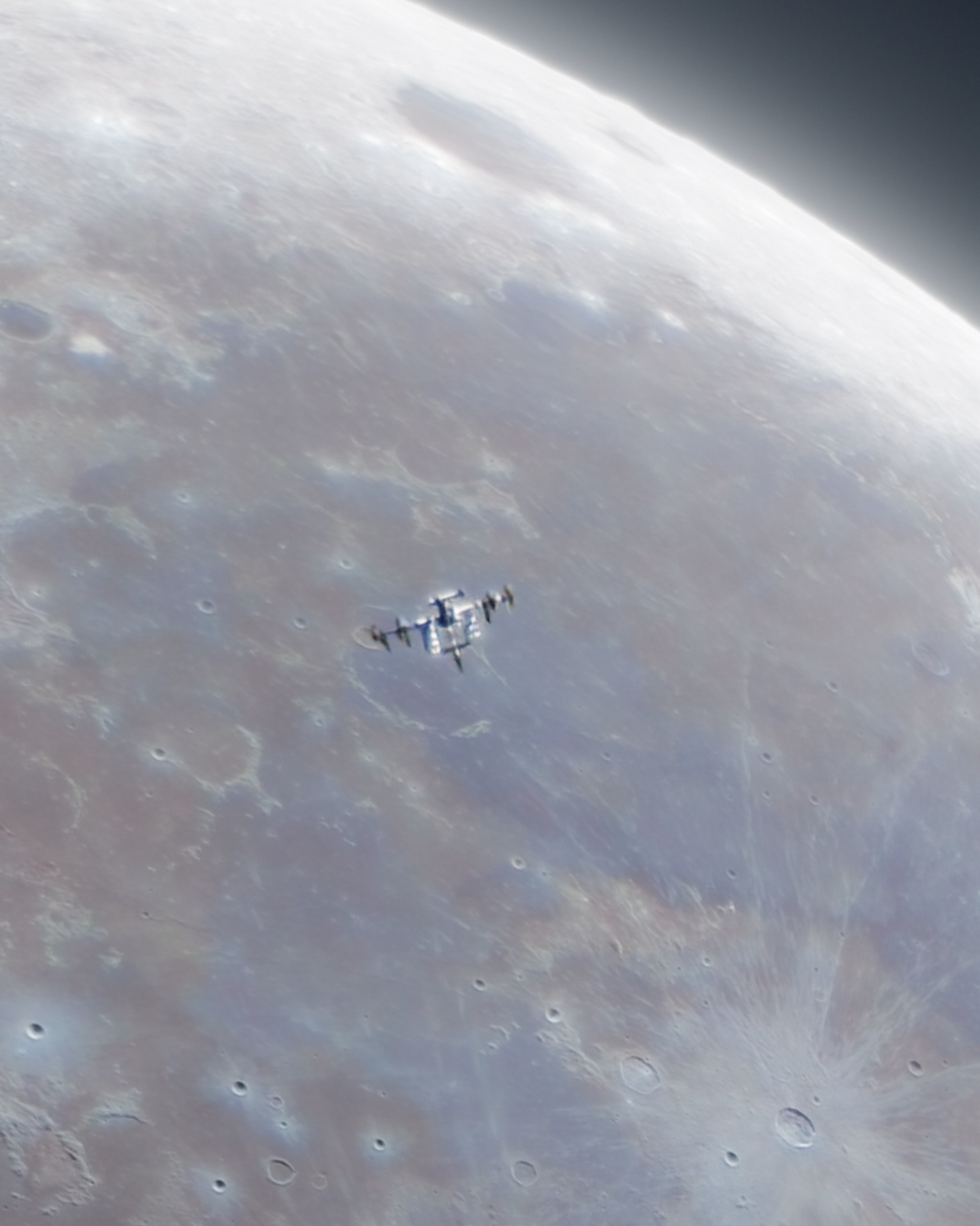 ISS and the Moon