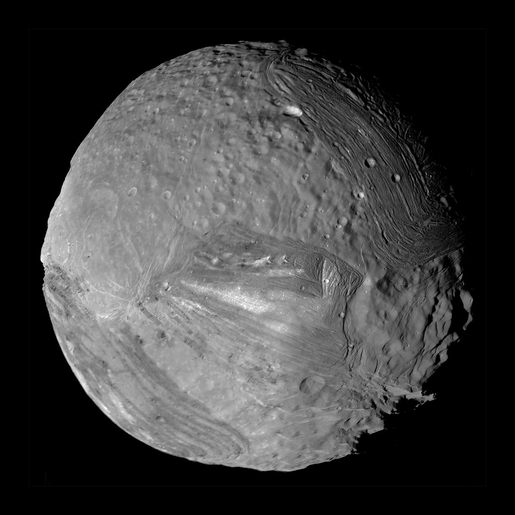 black and white image of Miranda