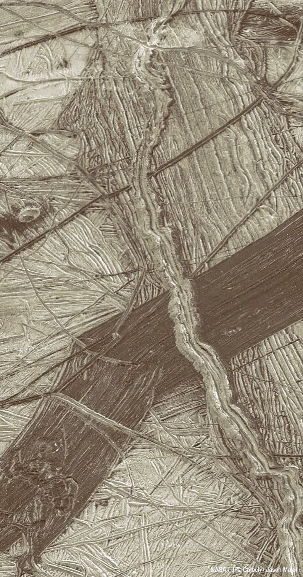 textured surface of europa