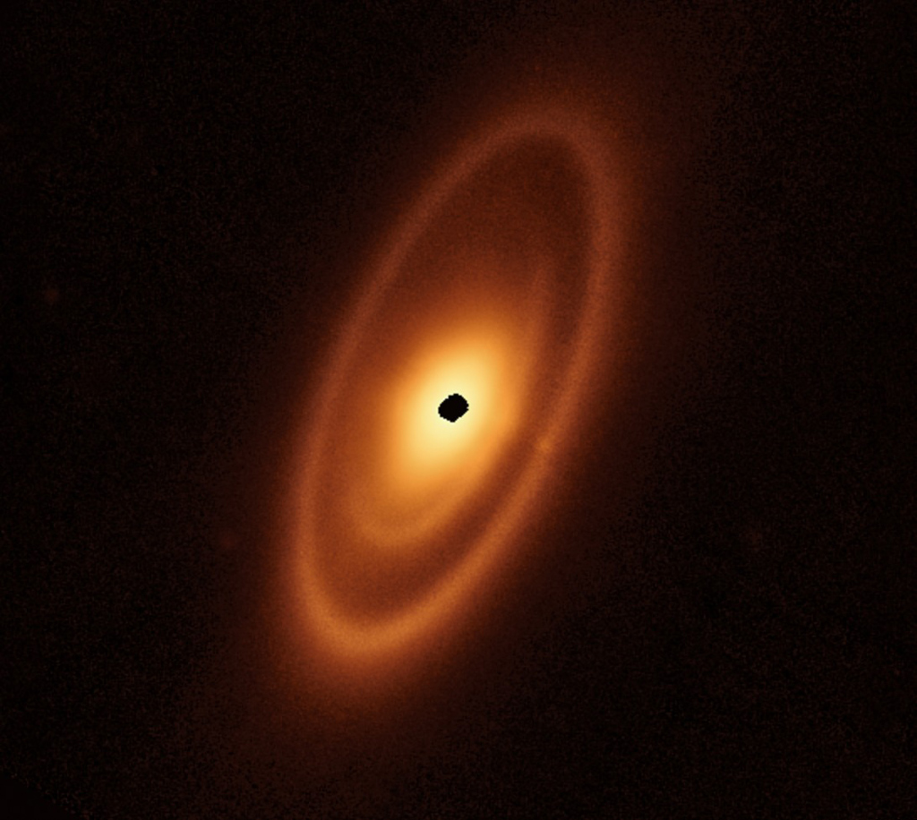 Debris Disk in the black sky