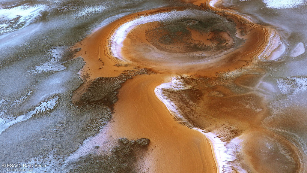 Winter on the surface of Mars