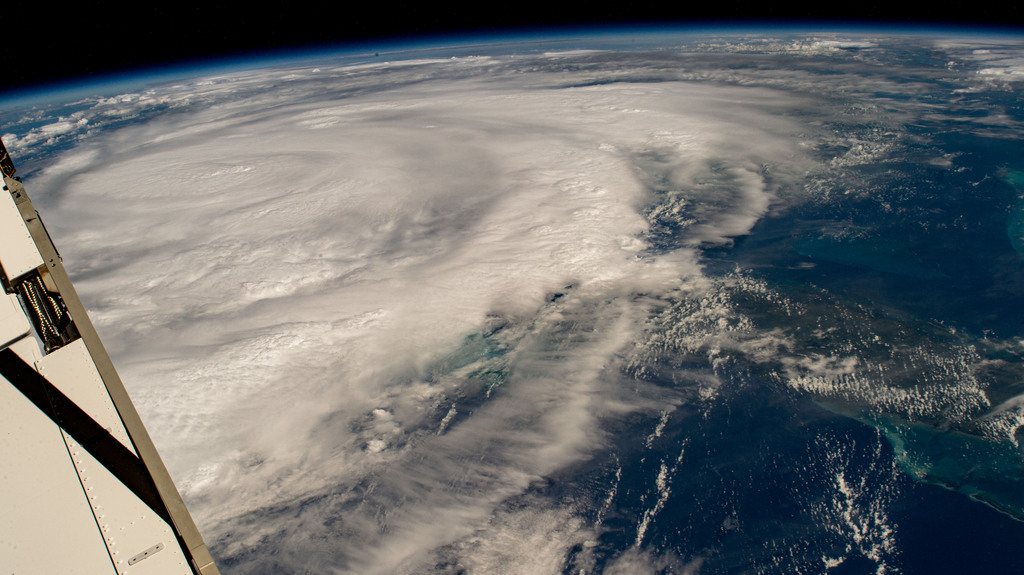image of a white swirl on the surface of the Earth