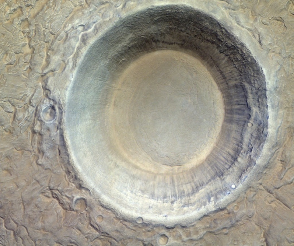 Massive, Icy Martian Crater
