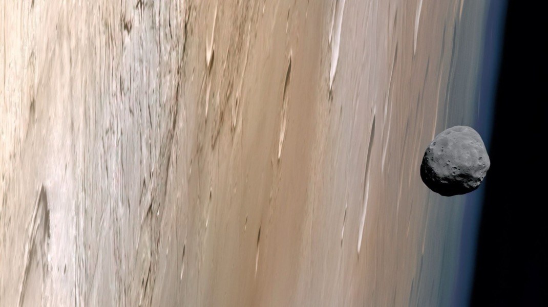 Phobos over Mars