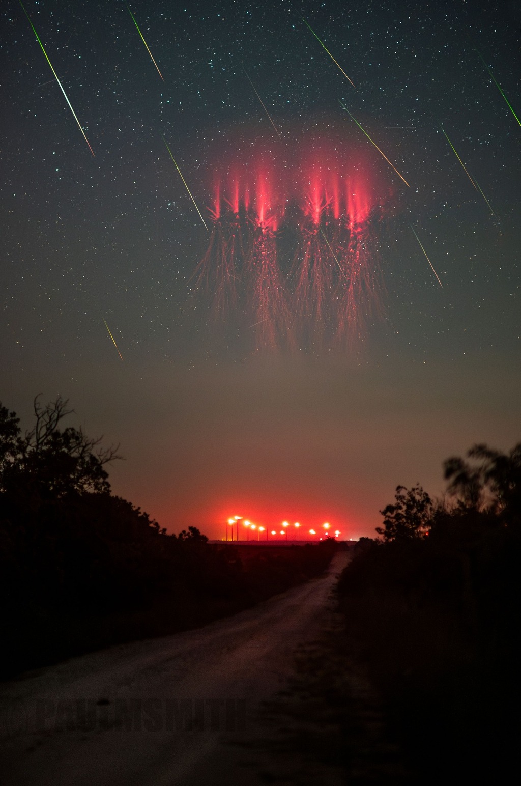 Red Sprites and Meteors