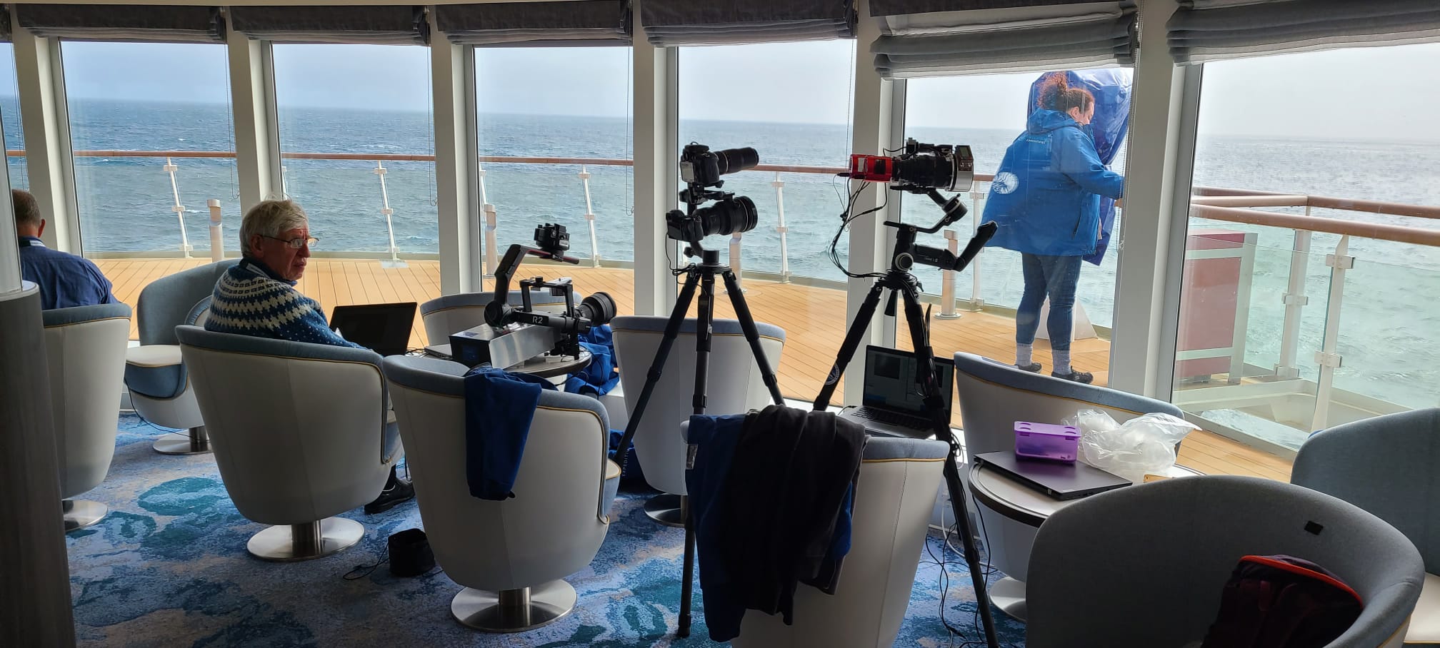 View of the deck from the work room