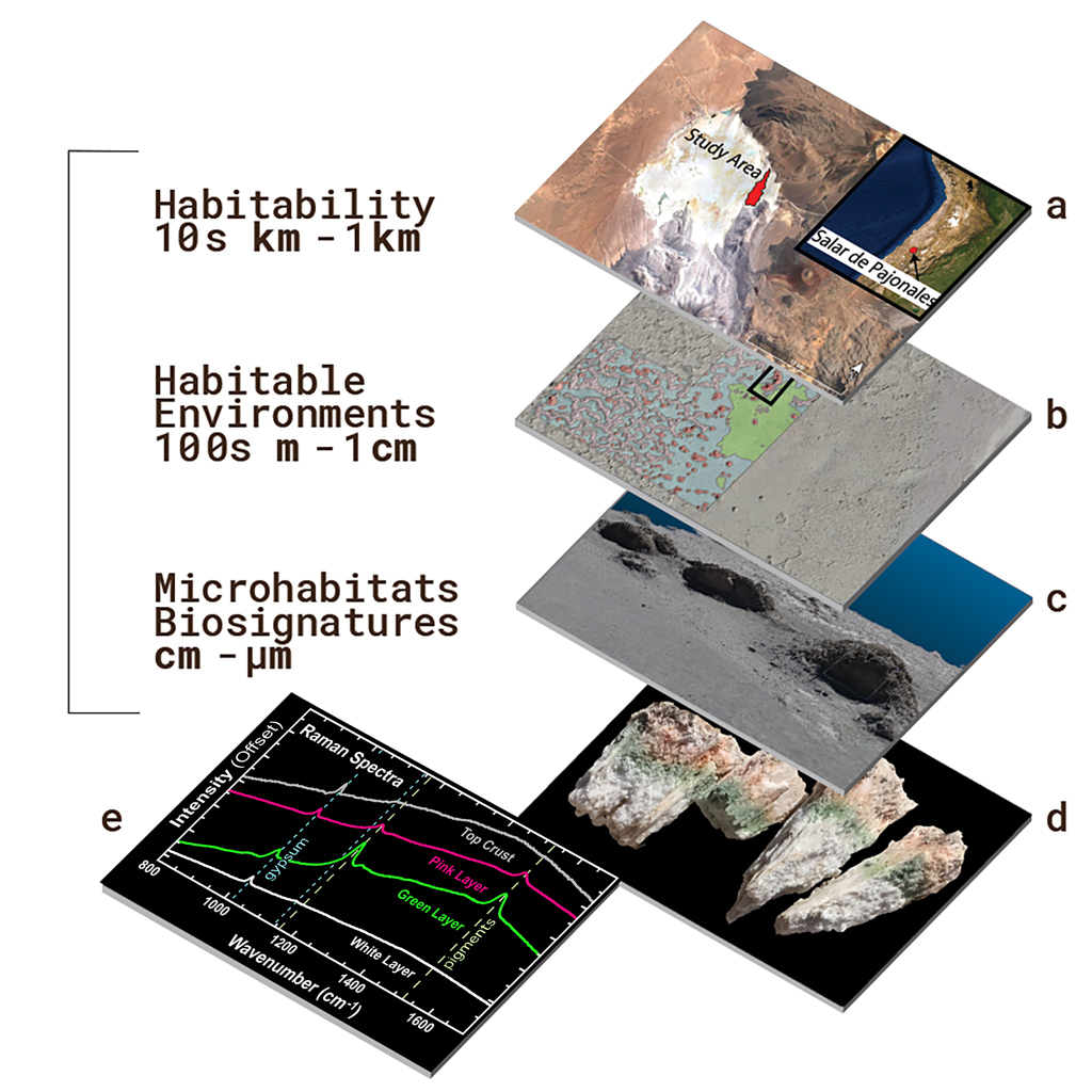 Figure 2: Orbit to ground study of biosignatures.
