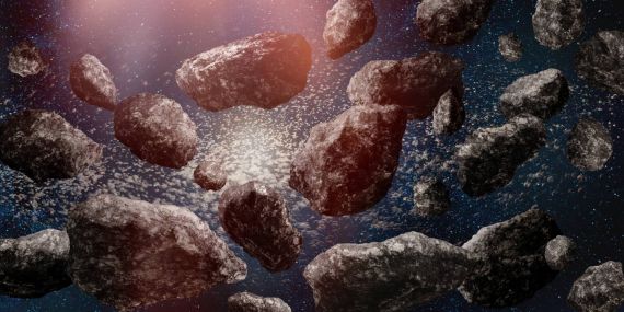 background image of asteroids