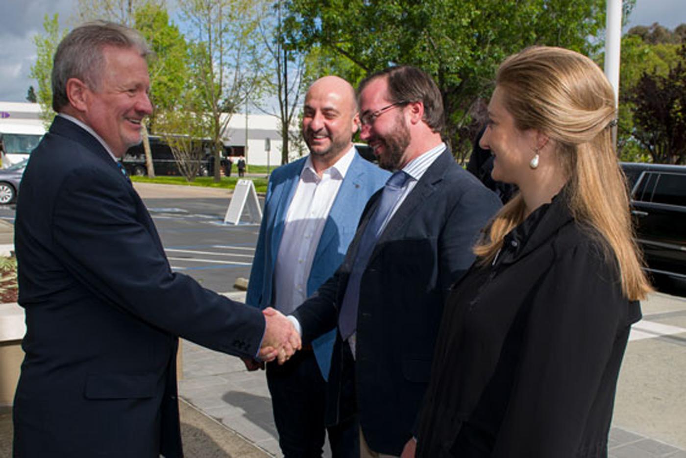 Bill Diamond greets Luxembourg Royals