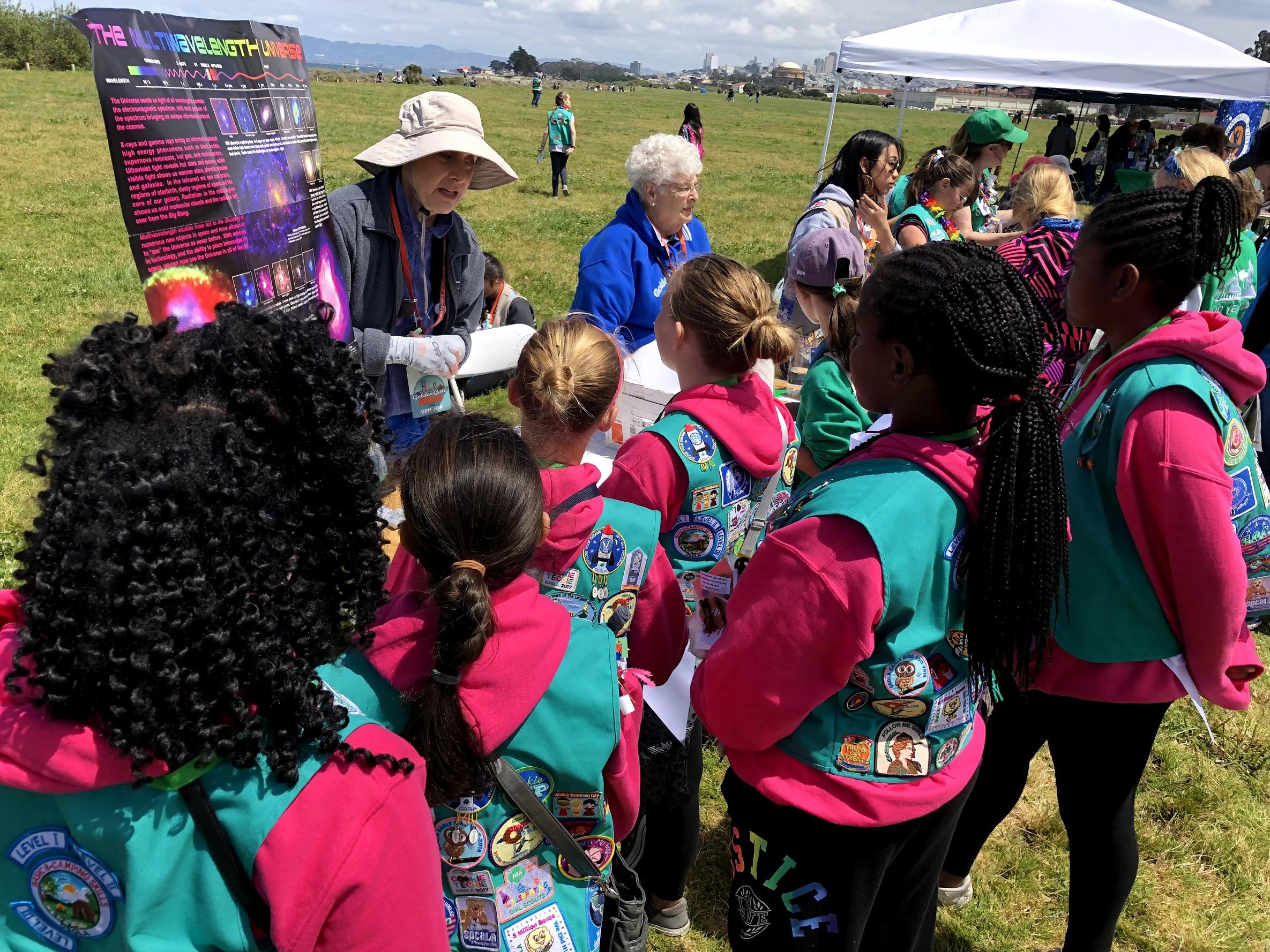 Pamela Harman with scouts