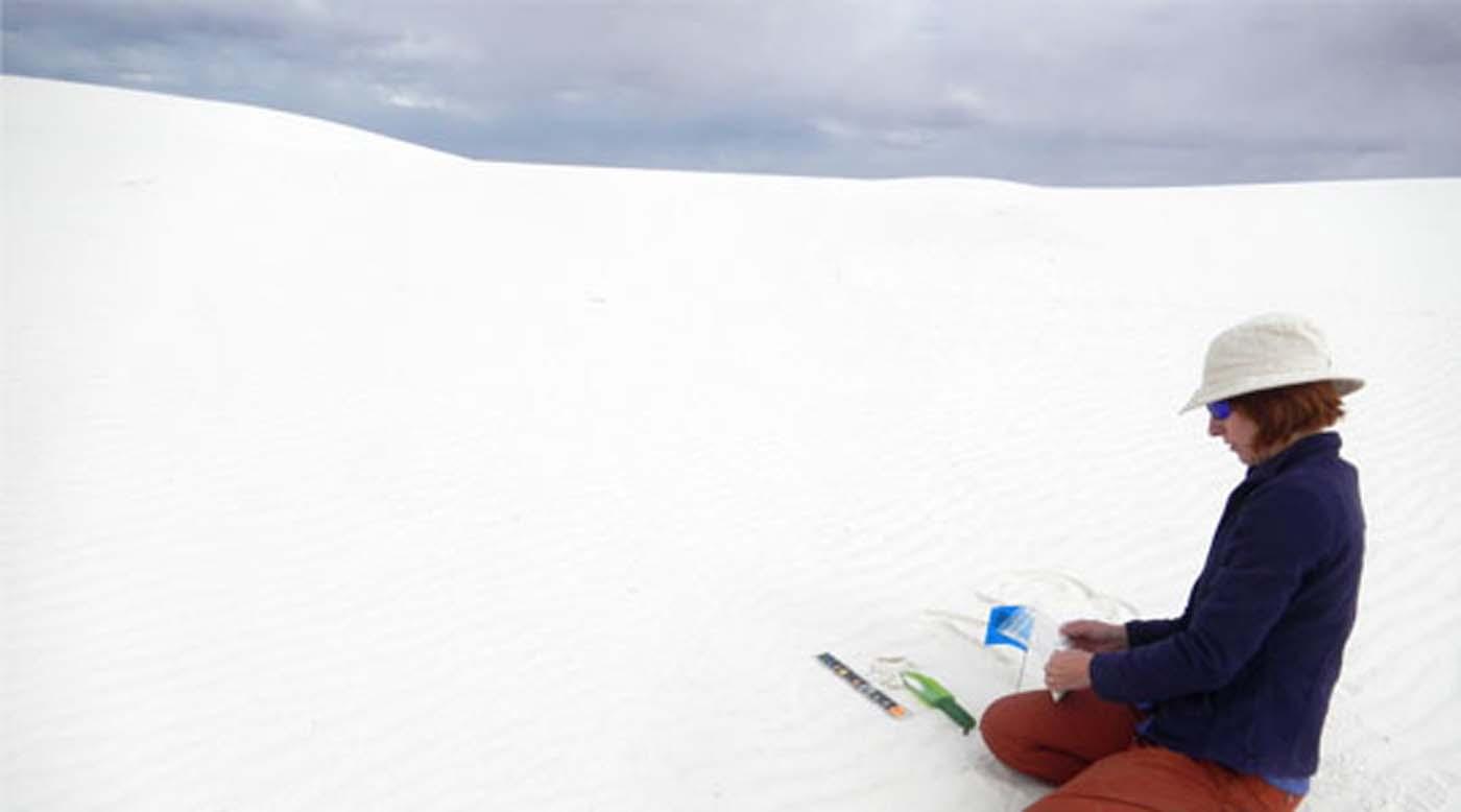 Lori Fenton in sand dunes
