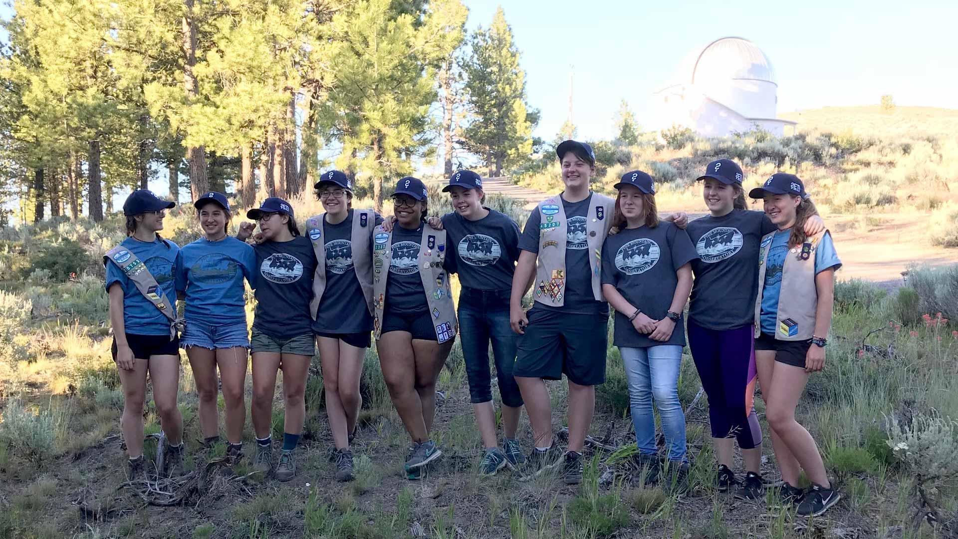 Girl Scouts at Pine Mountain Observatory