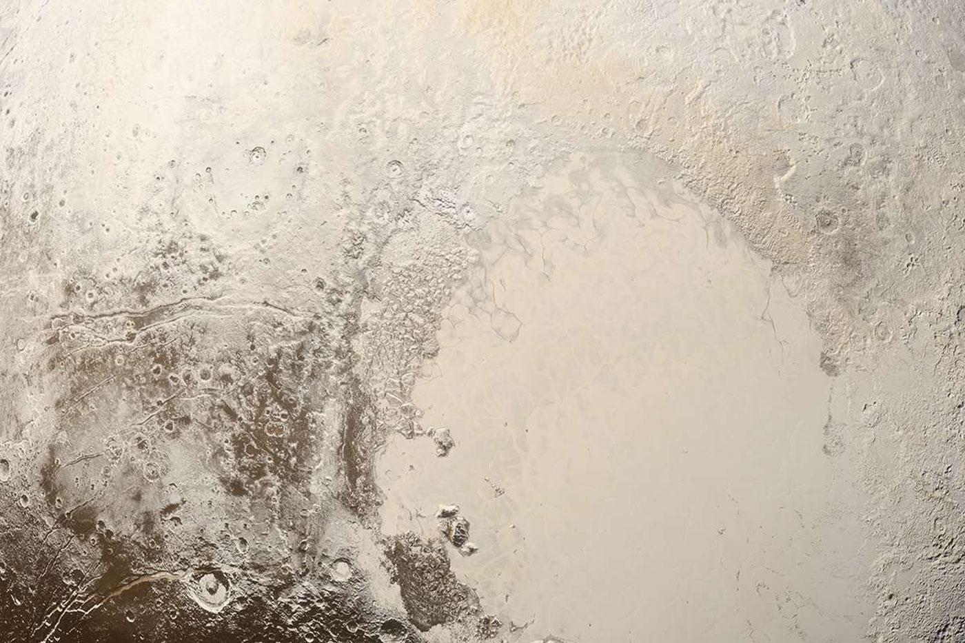 Parts of Pluto’s terrain may have been shaped by glaciers.