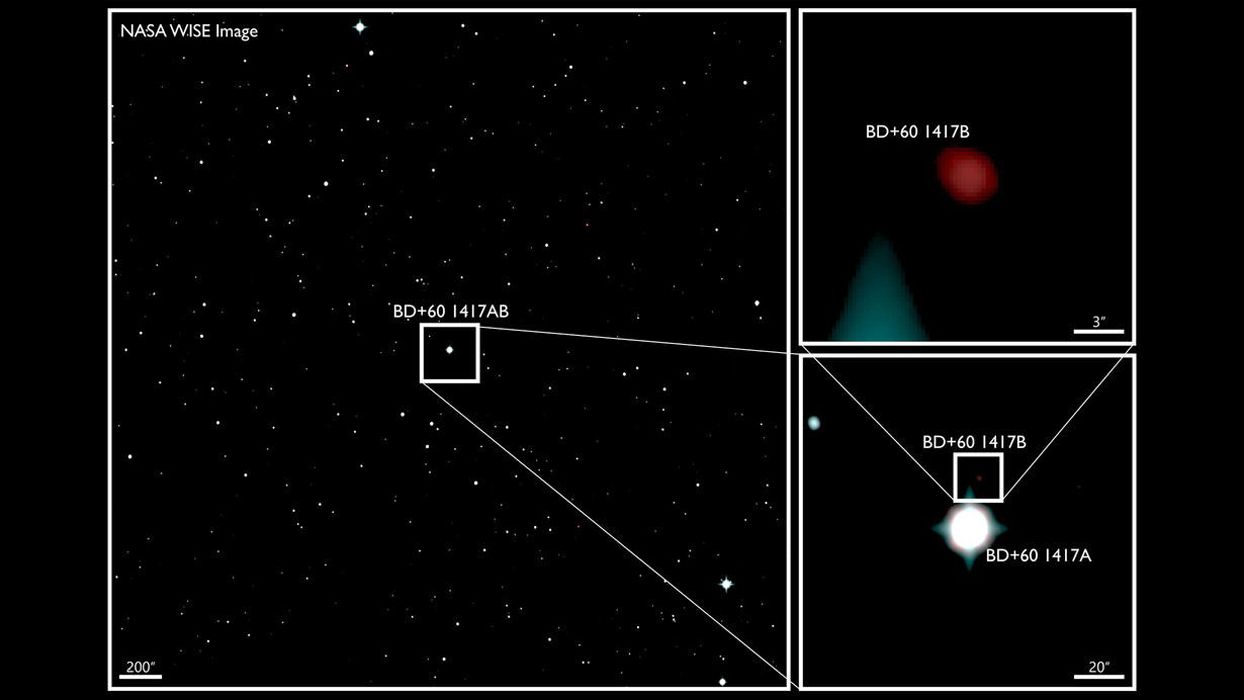 NASA WISE image of the BD+60 1417AB system