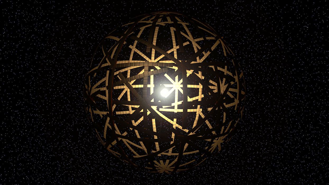 A Dyson Swarm Superstructure (Illustration)