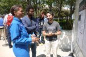 FDL Teams presenting their research at Event Horizon 2018 to Astronaut Yvonne Cagle