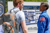 FDL Teams presenting their research at Event Horizon 2018 to Astronaut Yvonne Cagle