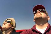 Angela Zalucha Watching the Eclipse with her husband. Photo Credit: Angela Zalucha.