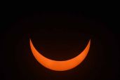 Eclipse from Barbara Vance's point of view. Photo Credit: Barbara Vance.