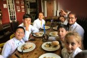 Selected students at guest lunch.