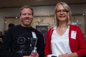 Joseph Mente with SETI AIR Program Director Bettina Forget