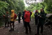 people in the woods sound walk workshop
